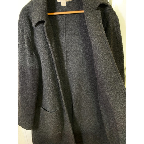 J Crew Vintage 90s Boiled Wool Jacket / Dark Gray Driving Jacket / Size PL - Picture 5 of 14